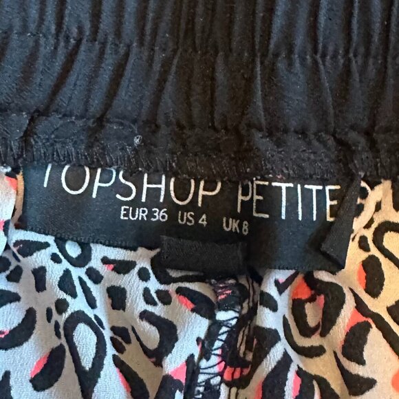 Topshop Petite Colorful Jogger Pants Boho Print Pull-On Drawstring Size 4P Women - Picture 11 of 11